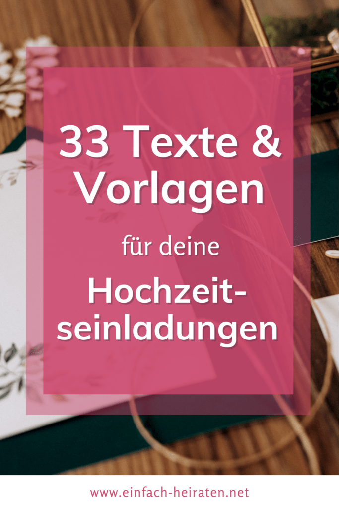 Hochzeitseinladung Text Vorlagen romantisch, kurz, modern, klassisch, locker